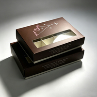 Caja de Dulces Ecológica de Primera Calidad, con Ventana Transparente, de Cartón Rígido, para Regalos de Panadería, Chocolate, Sushi y Fideos