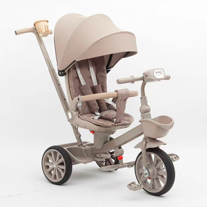 Poussette 4-en-1 pour bébé, <span class=keywords><strong>tricycle</strong></span> à pousser pas cher, <span class=keywords><strong>tricycle</strong></span> à 3 roues pour fille, tricycles pour tout-petits - Product Image 2