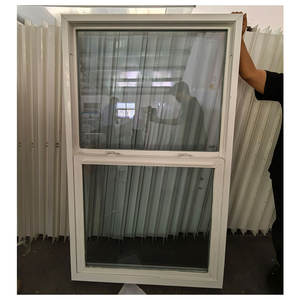 Americano a buon mercato UPVC vinile risparmio energetico finestra singola appeso a doppia anta finestre per la casa - Product Image 1