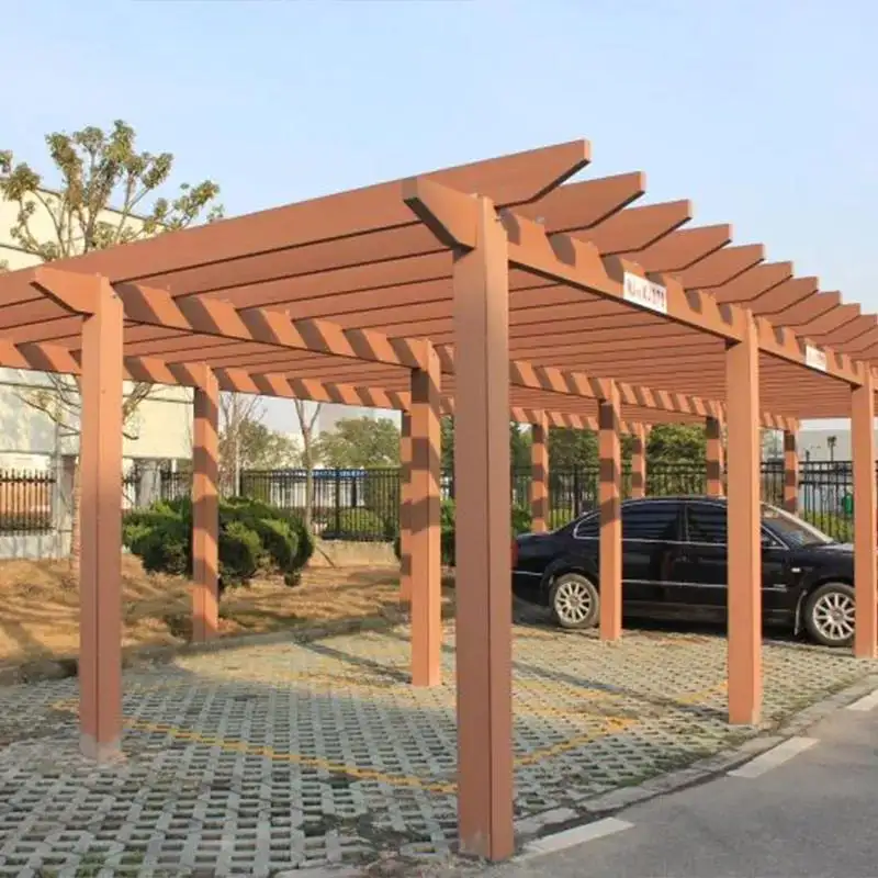 UV Protected Wood Plastic Composite Garden Pavilion for Sale Outdoor Customized WPC Competitive Price Pergola