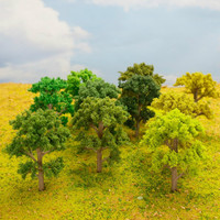 Modelo de arquitectura de plástico verde, árbol para diorama, diseño de tren a escala ho n