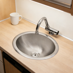 Évier de <span class=keywords><strong>camping</strong></span>-<span class=keywords><strong>car</strong></span> en acier inoxydable argenté au design moderne, <span class=keywords><strong>prix</strong></span> bas, application pour <span class=keywords><strong>camping</strong></span>-<span class=keywords><strong>car</strong></span>, lavabo avec robinet à trou unique - Product Image 1