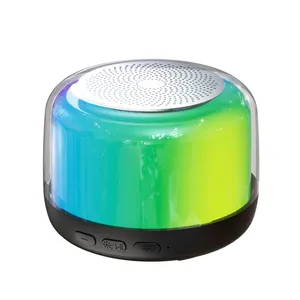 AFK 2024 High Quality 5 RGB Led Colorful Lights Bluetooth Speaker with TF card slot HI-FI surround stereo handsfree speaker