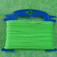 Cordon tressé creux en nylon haute résistance, 2 mm, 50 m, couleur blanche, 3/4 brins torsadés, noir, multi-usages, pour usage extérieur, surf à voile