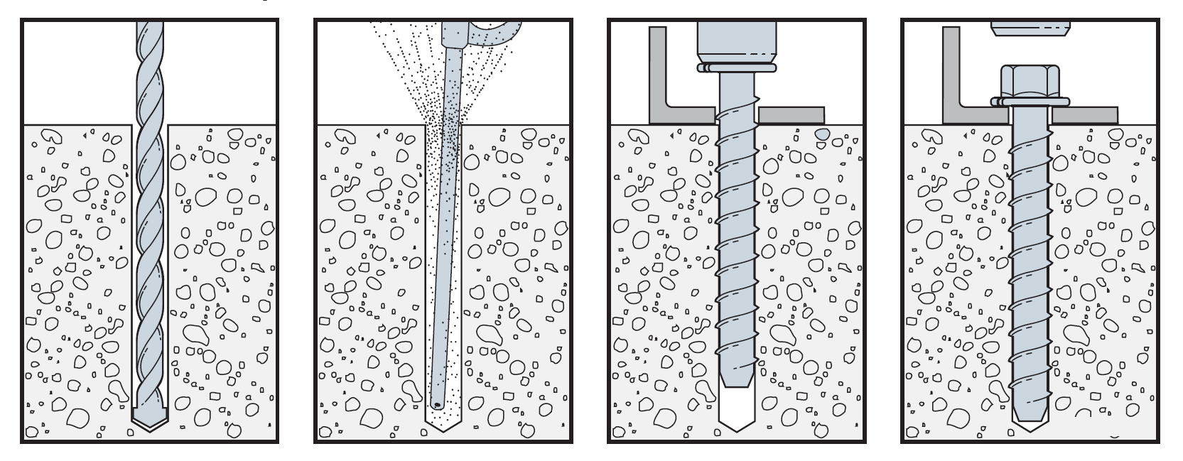 M8 M10 M12 hex flange head thunder masonry self tapping concrete screw bolt