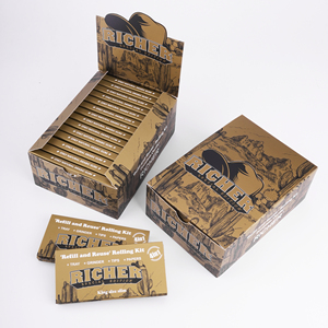 Papel de Liar Personalizado con Tu Logotipo RYO, Papel de Liar Marrón King Slim Tamaño 1 1/4 con Puntas - Product Image 1