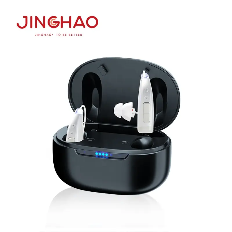 JINGHAO Bte เครื่องช่วยฟังควบคุมด้วยแอป,เครื่องช่วยฟังบลูทูธแบบชาร์จไฟได้สำหรับการสูญเสียการได้ยิน