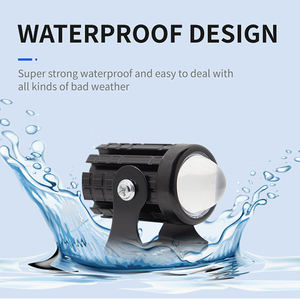 Luce spot a led moto luce anabbagliante doppio colore fendinebbia len moto mini LED faro moto accessori - Product Image 5