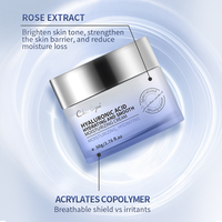 Crème hydratante pour le visage avec acide hyaluronique extrait de rose hyaluronate de sodium hydratant en profondeur crème de soin nourrissante et lissante pour la peau