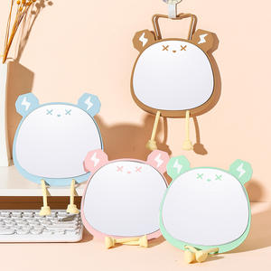 2025 carino 2 in1 metallo specchio da tavolo appendere cartone animato portatile coniglio orso decorazione animale specchio per il trucco - Product Image 1