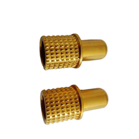 Connecteur de contact mâle plaqué or ou argent avec logo personnalisé, broche d'alimentation, broche de batterie, pièce de chargeur