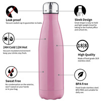 Gourde isotherme en acier inoxydable 304 de 500 ml, forme balle, pour sport, voyage, gym, isolation thermique 12-24 heures, cadeau