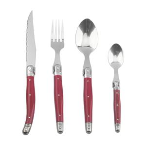 Ensemble de couverts en acier inoxydable de vente chaude ensemble de <span class=keywords><strong>fourchette</strong></span> <span class=keywords><strong>et</strong></span> de cuillère de <span class=keywords><strong>couteau</strong></span> de <span class=keywords><strong>Laguiole</strong></span> français avec la poignée en plastique d'ABS - Product Image 2