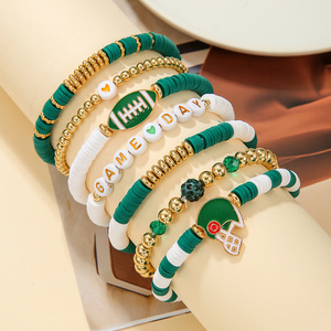 ชุดสร้อยข้อมือแฟชั่นดีไซน์ตัวอักษร โลหะผสมสังกะสี ของขวัญเครื่องประดับสำหรับทุกเพศ - Product Image 4