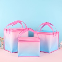 Vente en gros de grands sacs à gâteaux isothermes 20L personnalisés Polyester non tissé multicolore pour la livraison de nourriture avec doublure en feuille d'aluminium