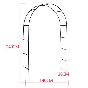 Chinese Practical Metal Tube Iron Garden Rose Arch Gate Sale Trellis Arches