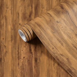Papel Tapiz 3D de <span class=keywords><strong>Madera</strong></span> Autoadhesivo en Rollos, Decoración de Pared, Vinilo de <span class=keywords><strong>Madera</strong></span> para Gabinetes de Cocina, Película Impermeable para Muebles - Product Image 1