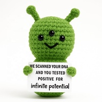 Poupées extraterrestres au crochet faites à la main, ornements en fil à énergie positive avec expressions originales, parfaits pour la décoration de la maison et du bureau – Vente chaude