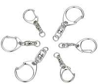 Mousqueton en D métallique DIY 23mm 27mm 31mm avec anneau fendu et boucle en C