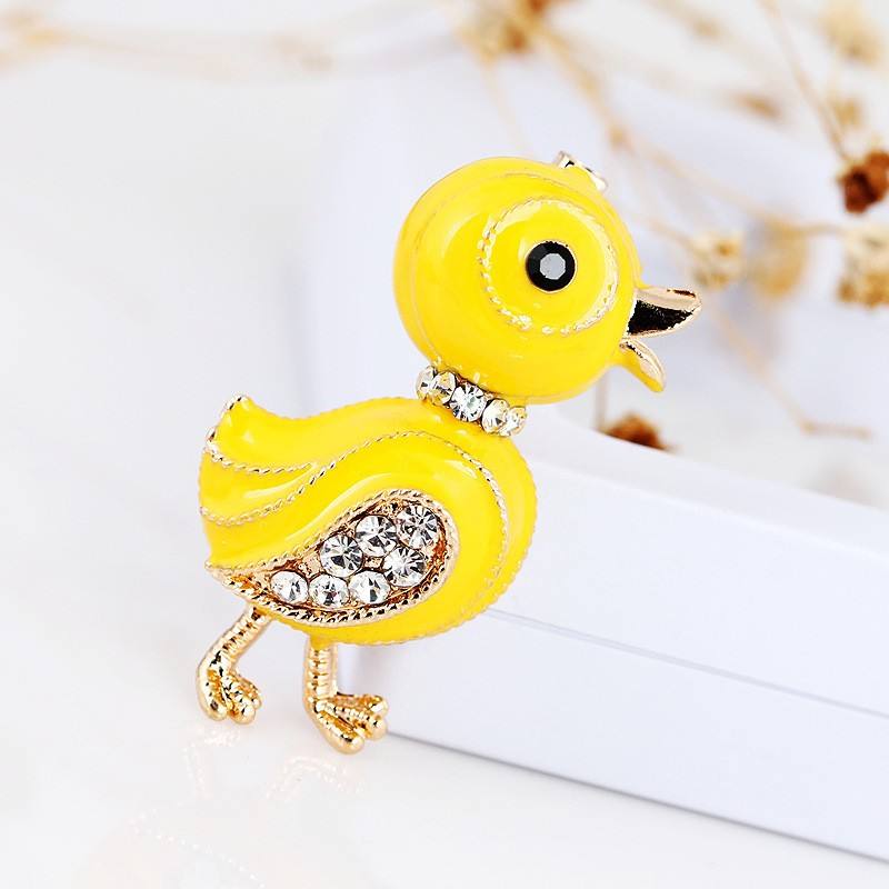 YellowXZ4571 Yellow Duck Brooch