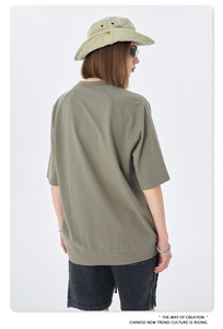 T-Shirt di design 2022 elegante per gli uomini 100% in cotone Plain Blank t-Shirt alla rinfusa di alta qualità t-Shirt Oversize dei pesi massimi - Product Image 4