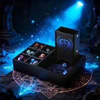 Plateau à dés MIO personnalisé en cuir PU écologique, portable, avec tour amovible, plateau de lancer de dés 3 en 1, tour de rangement pour jeux de rôle sur table