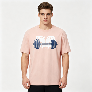 Camiseta de Hombre Personalizada con MOQ Bajo, 100% Algodón, 220 g/m², Corte Ajustado, Cuello Redondo, Transferencia Térmica para Deportes y Uso Casual - Product Image 1