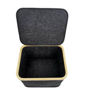 يوجين سلة للتخزين مصنوعة من الخوص 40 L متوافق سلة ل <span class=keywords><strong>Kallax</strong></span> الرف مربع مع غطاء - Product Image 1