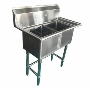 Lavello da <span class=keywords><strong>cucina</strong></span> personalizzato a <span class=keywords><strong>2</strong></span> scomparti in acciaio inossidabile - Product Image 2