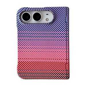 Étui de téléphone magnétique en fibre de carbone mate de luxe pour iPhone Duo, charge sans fil, ultra fin, coque de protection rigide en PC - Product Image 1