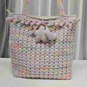 Venta Directa de Fábrica, Bolso Grande de Ganchillo, Bolso de Moda Tejido a Mano, Ideal para Compras y Viajes - Product Image 4