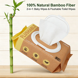 100% Bamboo Fiber Baby <strong>Wipes</strong> Flushable Toilet <strong>Wipes</strong> Biodegradable Pure Water Baby Wet <strong>Wipes</strong> With Flip Top Lid Plastic Free - Product Image 1