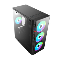 Boîtier pour ventilateur msi, tour complète rgb, plastique transparent, panneau avant, écran lcd, pour ordinateur pc, bas prix