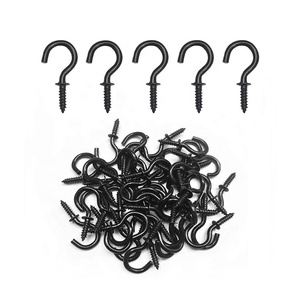 75 Pièces 1 "et 1-1/4" Crochets de <span class=keywords><strong>Plafond</strong></span> en Métal Noir Crochets <span class=keywords><strong>à</strong></span> Vis Crochets <span class=keywords><strong>à</strong></span> Coupe - Product Image 3