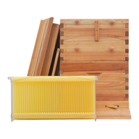 Neues Witbee Waxed Flows Bienenstock-Set, 7 Rahmen, 10 Langstroth, aus chinesischer Tanne, automatisch selbstfließend, mit Bambus-Königinnenabsperrgitter, für die Bienenzucht