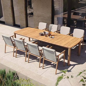 Juego <span class=keywords><strong>de</strong></span> Muebles <span class=keywords><strong>de</strong></span> Jardín <span class=keywords><strong>de</strong></span> Estilo Nórdico <span class=keywords><strong>de</strong></span> Alta Gama, <span class=keywords><strong>Mesas</strong></span> y Sillas <span class=keywords><strong>de</strong></span> Teca para Patio, Muebles <span class=keywords><strong>de</strong></span> Exterior Impermeables, Sillas <span class=keywords><strong>de</strong></span> Teca para Patio <span class=keywords><strong>de</strong></span> Hotel - Product Image 2