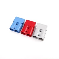 120A Heavy Duty 2-Pin 600V 120A Batterie en alliage de cuivre Adaptateur de prise cc Bornes mâles/femelles Couleur rouge Utilisation automobile