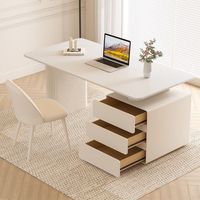 Meubles de bureau modernes les plus populaires pour la maison, table de bureau en pierre blanche, bureau d'écriture, table de rangement, mobilier de réception