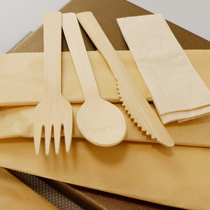 Juego de Cubiertos Desechables Biodegradables de Bambú, Cuchillo, Tenedor y Cuchara, Productos al por Mayor de Fábrica - Product Image 1