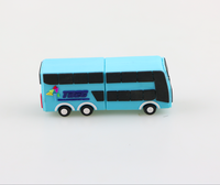 Clé USB CLE 8 Go/16 Go/32 Go en forme d'autobus à deux étages en PVC de forme personnalisée OEM vente en gros