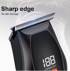 Tondeuse à cheveux électrique sans fil, rechargeable par USB, écran LCD, lame en acier inoxydable, longueurs de coupe réglables pour la maison et le salon - Product Image 4
