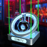 Porte-bouteille de vin LED en métal de luxe personnalisé Présentateur de table refroidisseur de table pour boissons Porte-bouteilles en fer et en acier