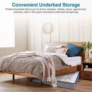 Bolsa de almacenamiento debajo de la cama Contenedores de almacenamiento grandes debajo de la cama con asas reforzadas Bolsas y contenedores de almacenamiento plegables debajo de la cama - Product Image 6
