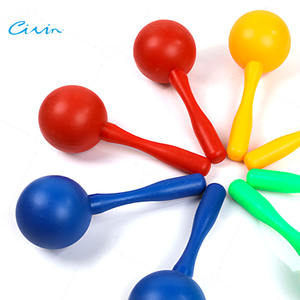 Salle <span class=keywords><strong>de</strong></span> classe Musical Fun Hand Percussion Hochets Logo personnalisé Maracas colorés en plastique pour la fête - Product Image 2