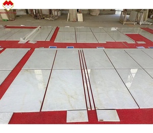 การออกแบบที่ทันสมัย30*60เซนติเมตรสีขาวนิลกระเบื้องหินอ่อนโปร่งแสงน้ําแข็งแตกขัดเสร็จสิ้นตัดขนาดแผ่นใหญ่วิลล่าผนัง - Product Image 1