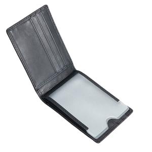 Sleek Woven Leather Business Card & ID <b>Wallet</b> <b>RFID</b> <b>Blocking</b> Hand-Braided Texture Multi-Slot Design for Urban Professionals - Product Image 1