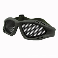 Lunettes tactiques en acier à mailles métalliques Protection de filet de Paintball Lunettes de chasse Équipement de défense personnelle