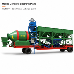 Planta Mezcladora de Concreto Móvil sobre Ruedas YHZM2000 con Control Automático, Suministro del Fabricante, OEM Disponible - Product Image 1