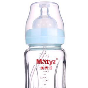 OEM 240ml Kapazität Anti Colic Animal Pattern Glas Schnuller flasche BPA Free Baby flasche für 0-12 Monate - Product Image 2