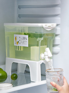 Transparent Rectangle Plastic Beverage Teapot Faucet High Capacity Cold Water Kettle Filter Screen Serving Fruit Kitchen Camping - Product Image 3